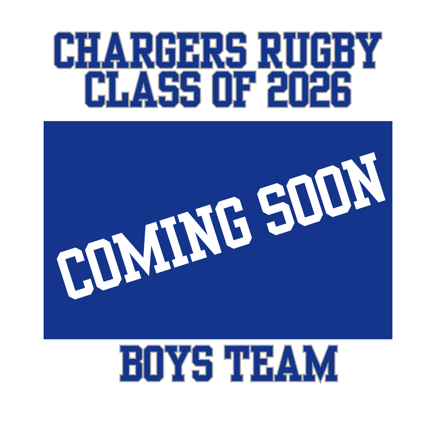 Chargers Rugby Senior Banners Class of 2026 Boys Team