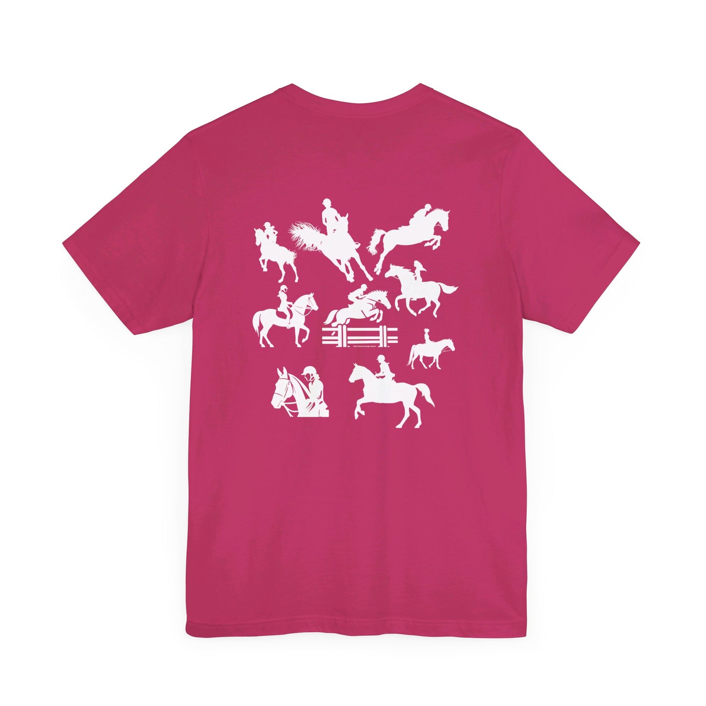 Girls Will Be Girls T-Shirt, Equestrian, Horseback Riding Silhouettes Front and Back Designs