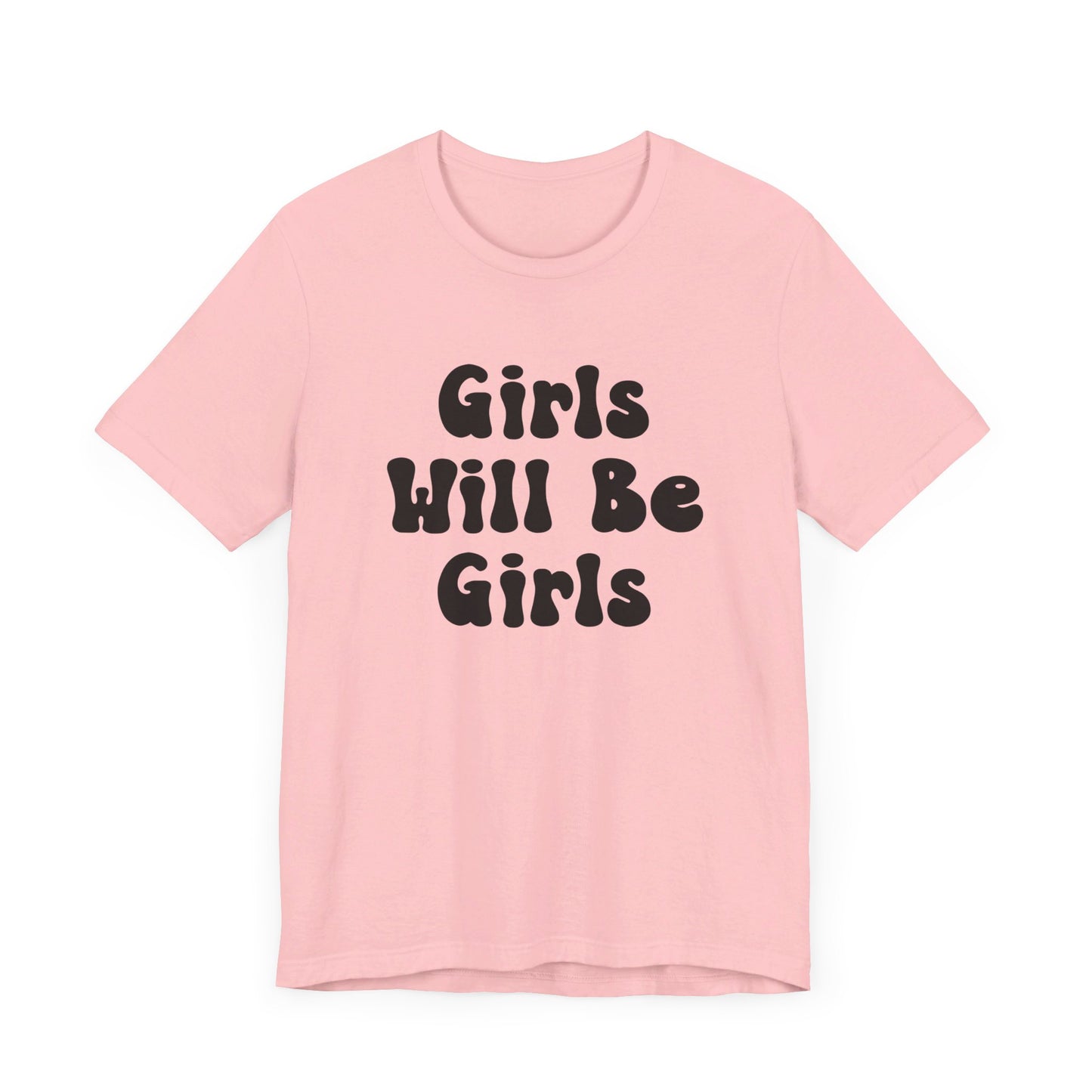 Girls Will Be Girls T-Shirt, Equestrian, Horseback Riding Silhouettes Front and Back Designs, Light Colored Tees