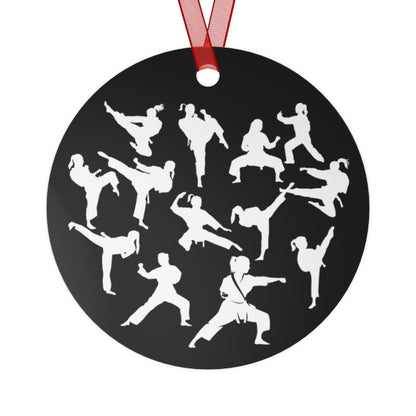 Girls Will Be Girls Martial Arts Silhouettes Christmas Ornament