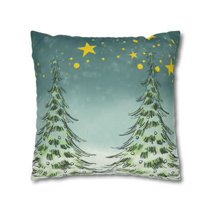 Merry Christmas 18"x18" Square Pillow Case