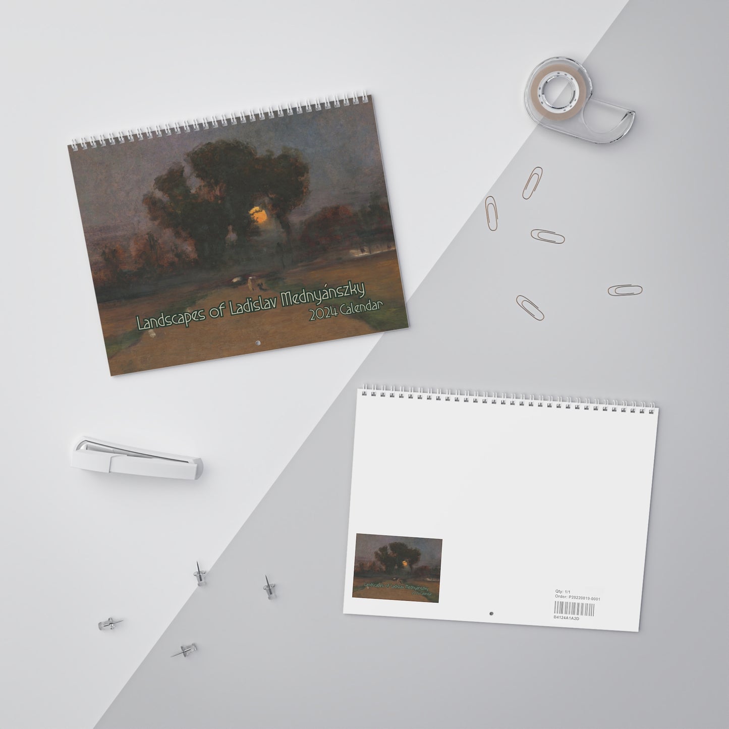 2024 12 Month Wall Calendar- Landscapes of Ladislav Mednyánszky