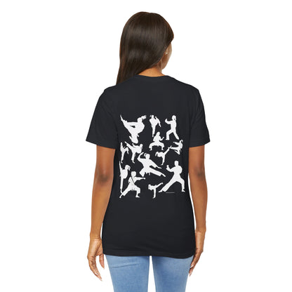 Girls Will Be Girls T-Shirt, Martial Arts Silhouettes Taekwondo, Judo, Karate, Front and Back Designs