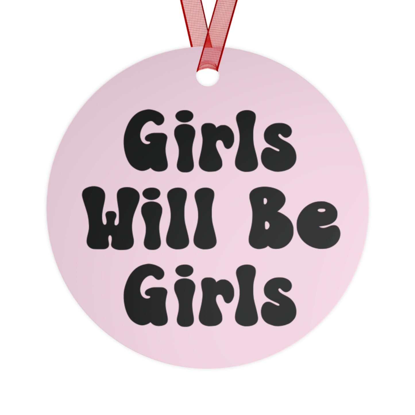 Girls Will Be Girls Ballerina, Ballet Dancer Silhouettes Christmas Ornament