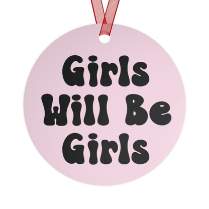 Girls Will Be Girls Ballerina, Ballet Dancer Silhouettes Christmas Ornament