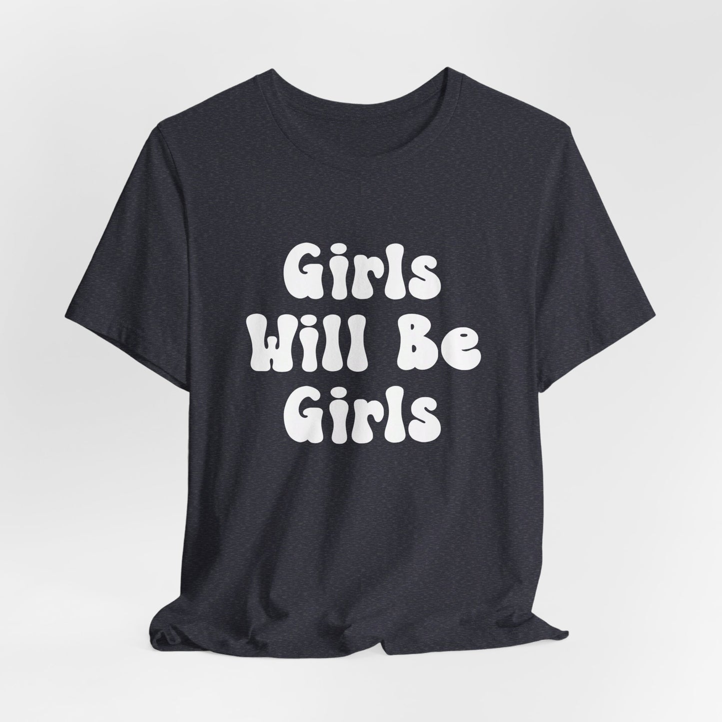 Girls Will Be Girls Girl Power Silhouettes Women's T-Shirt Front and Back Design