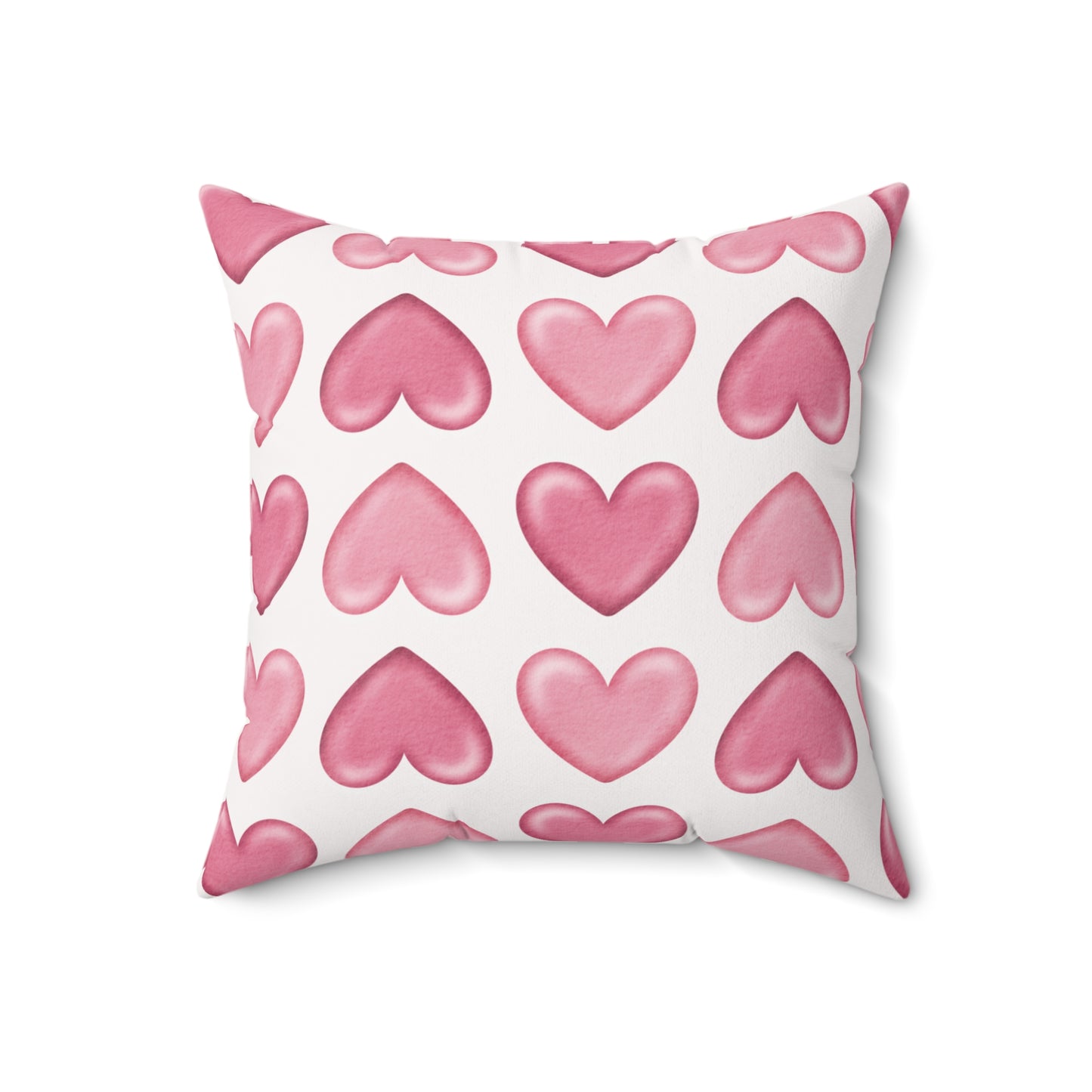 Valentine's Day Pillow Pink Bubble Hearts 18"x18"