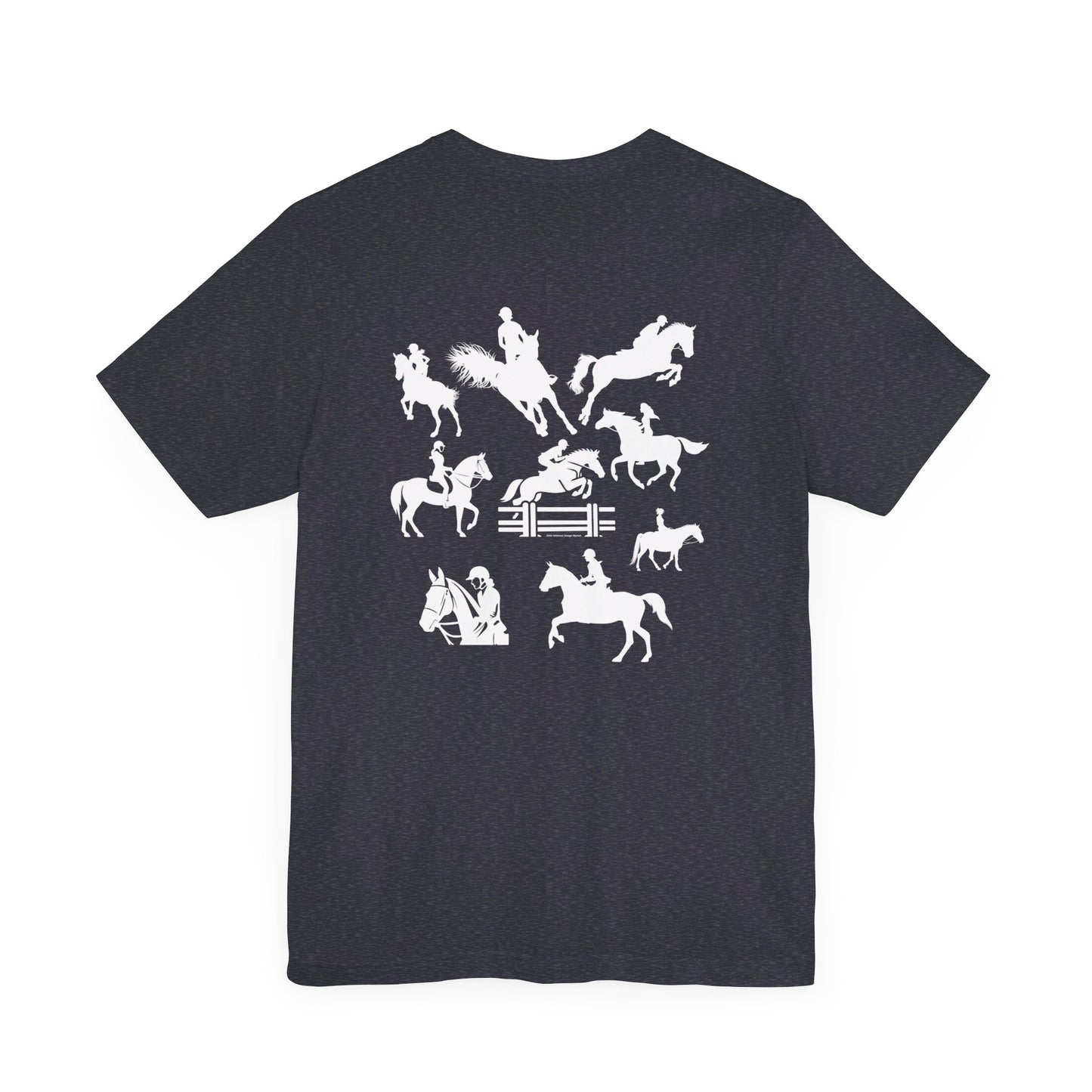 Girls Will Be Girls T-Shirt, Equestrian, Horseback Riding Silhouettes Front and Back Designs