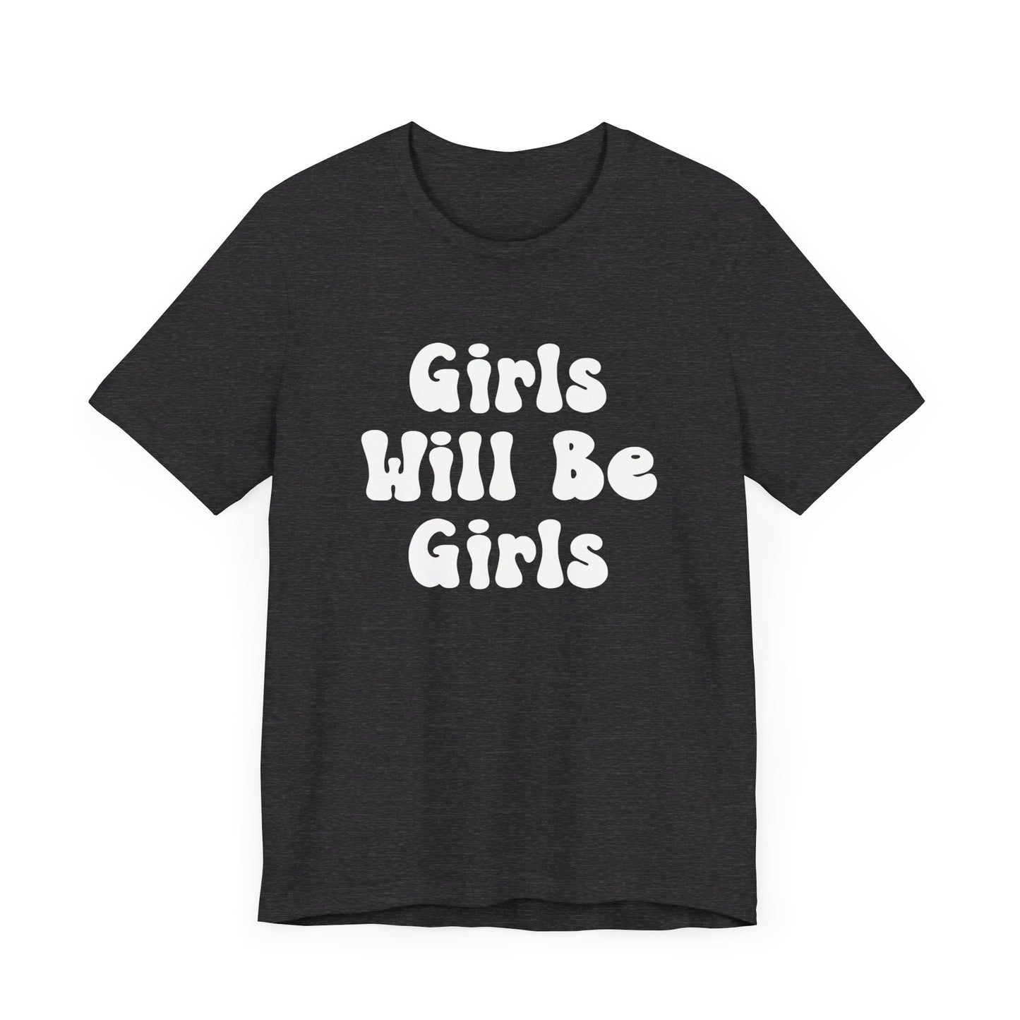 Girls Will Be Girls T-Shirt, Gymnast Silhouettes Gymnastics, Front and Back Designs