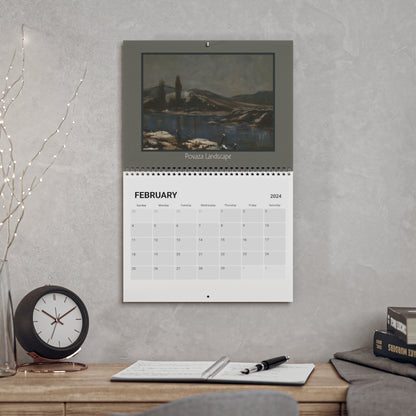 2024 12 Month Wall Calendar- Landscapes of Ladislav Mednyánszky