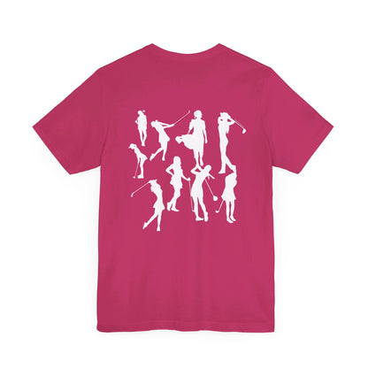 Girls Will Be Girls T-Shirt, Golf, Golfer Silhouettes Front and Back Designs