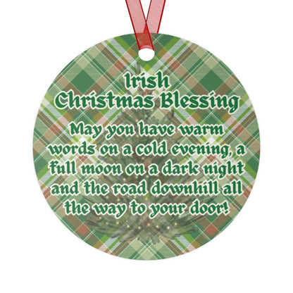 Irish Christmas Blessing Christmas Ornament, May You Have Warm Words on a Cold Evening