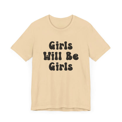 Girls Will Be Girls T-Shirt, Martial Arts Silhouettes Taekwondo, Judo, Karate, Front and Back Designs, Light Colored Tees