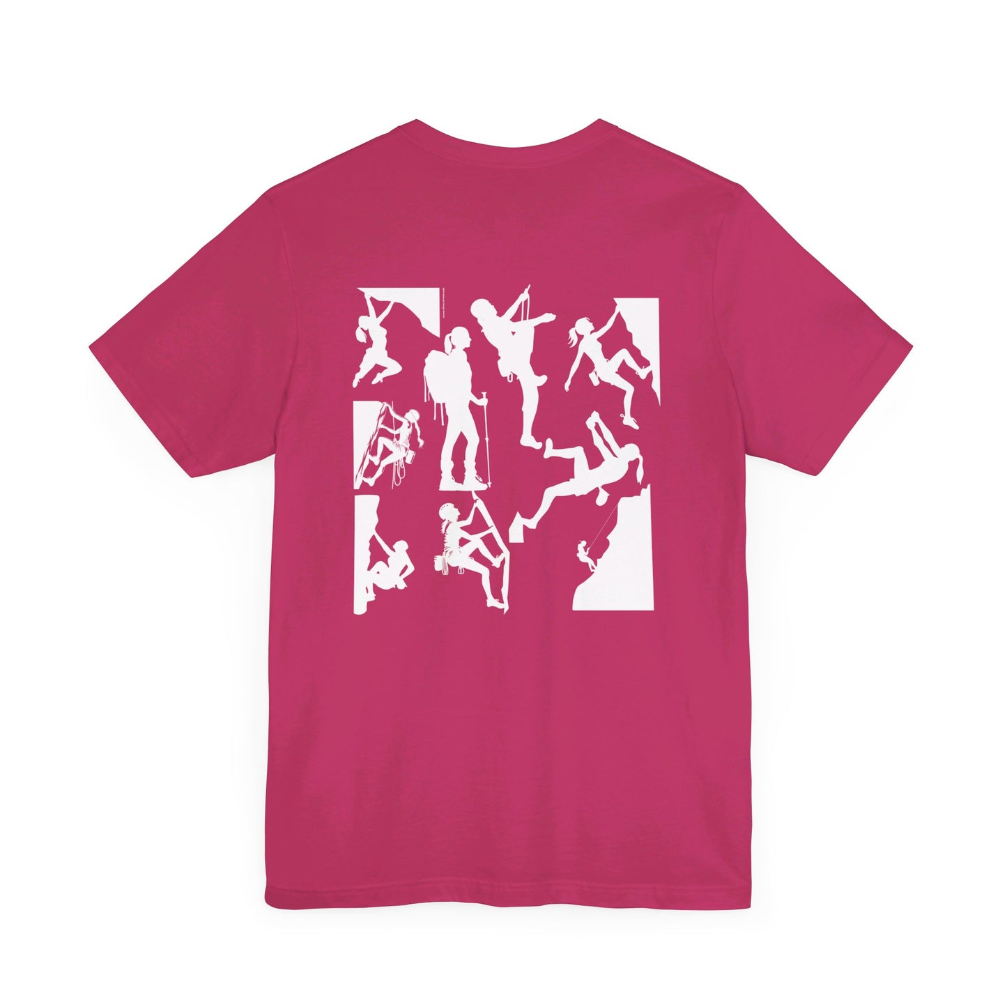 Girls Will Be Girls T-Shirt, Mountain Climber, Rock Climber, Alpinist, Mountaineering Silhouettes Front and Back Designs