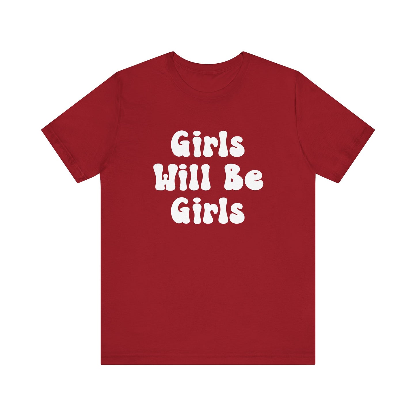 Girls Will Be Girls T-Shirt, Gymnast Silhouettes Gymnastics, Front and Back Designs