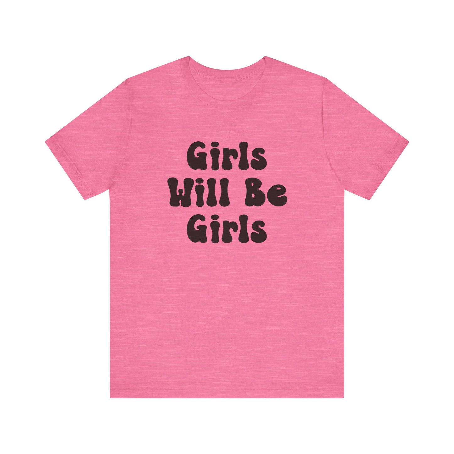 Girls Will Be Girls T-Shirt, Equestrian, Horseback Riding Silhouettes Front and Back Designs, Light Colored Tees