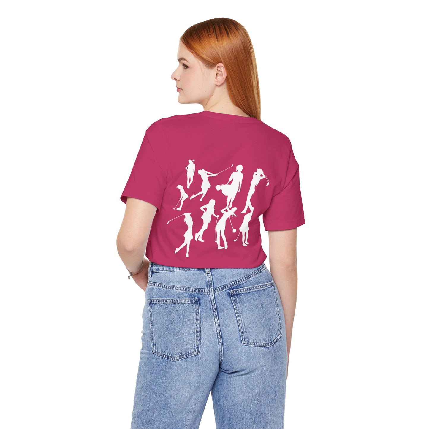 Girls Will Be Girls T-Shirt, Golf, Golfer Silhouettes Front and Back Designs