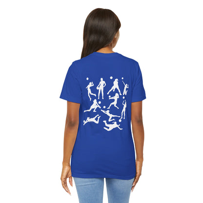 Girls Will Be Girls T-Shirt, Volleyball Player Silhouettes Front and Back Designs