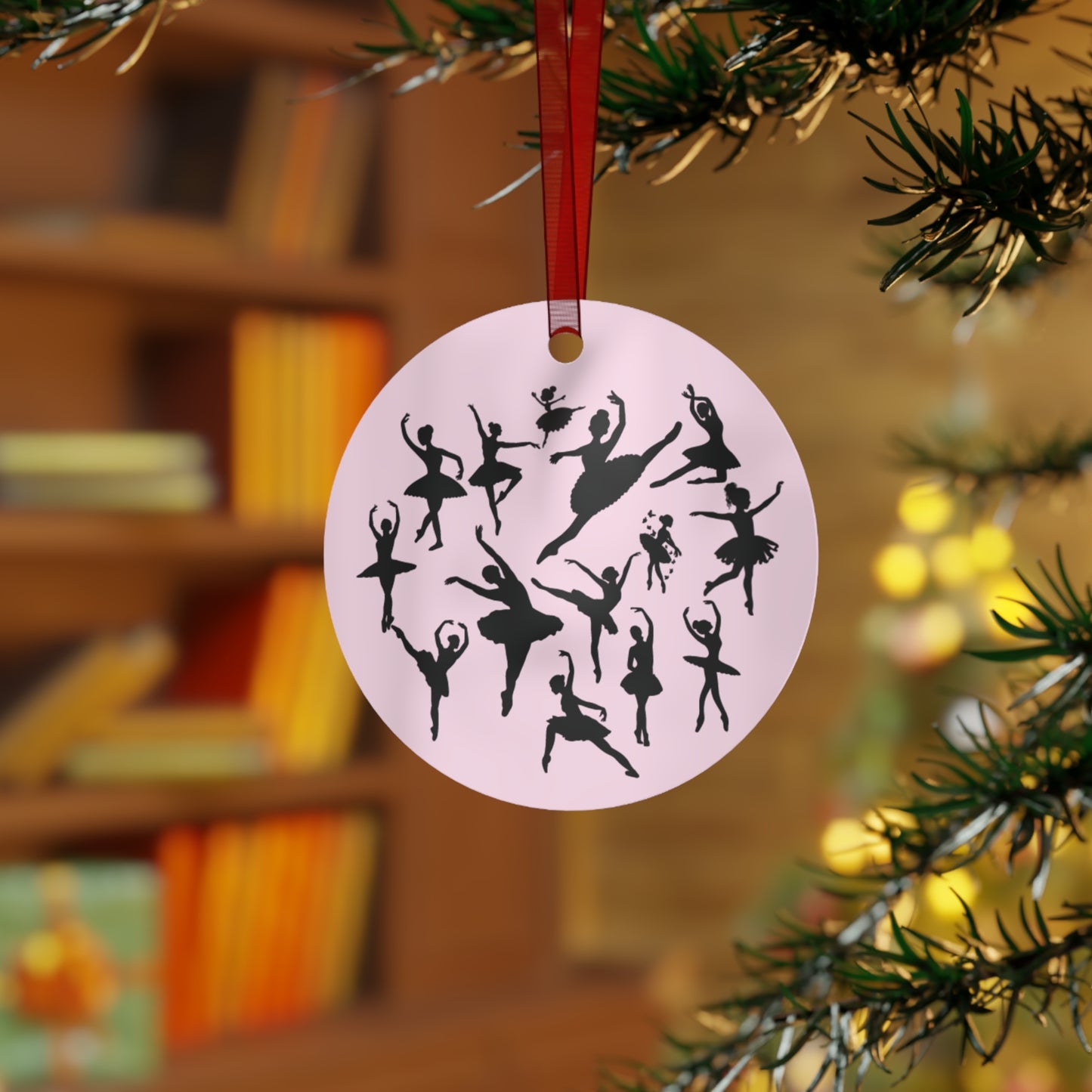 Girls Will Be Girls Ballerina, Ballet Dancer Silhouettes Christmas Ornament