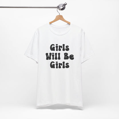 Girls Will Be Girls T-Shirt, Martial Arts Silhouettes Taekwondo, Judo, Karate, Front and Back Designs, Light Colored Tees