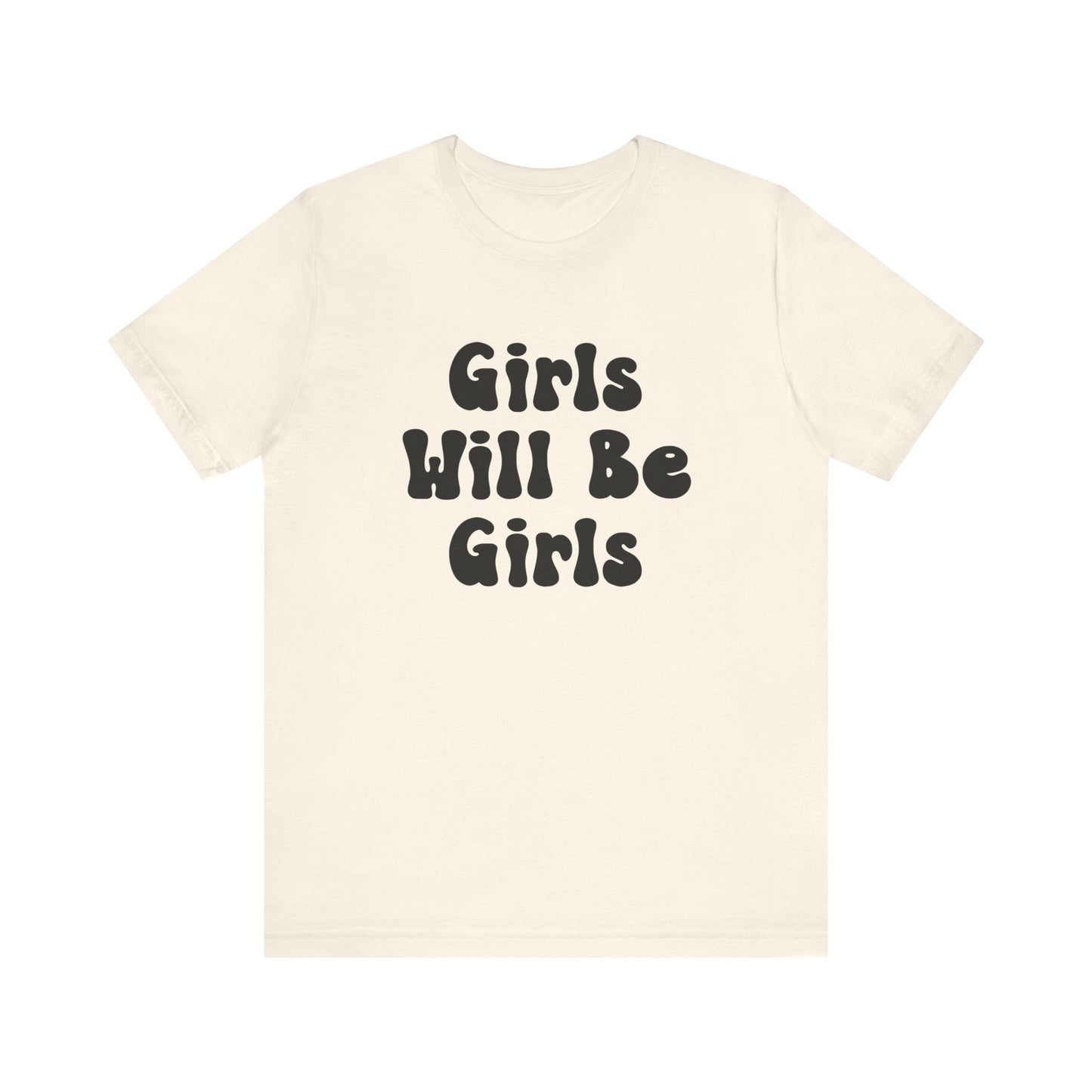 Girls Will Be Girls T-Shirt, Golf, Golfer Silhouettes Front and Back Designs, Lighter Colored Tees