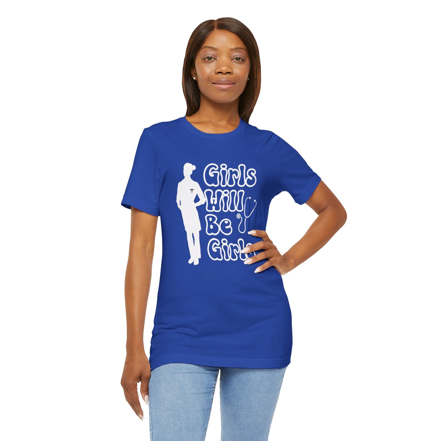 Girls Will Be Girls T-Shirt, Doctor Silhouette