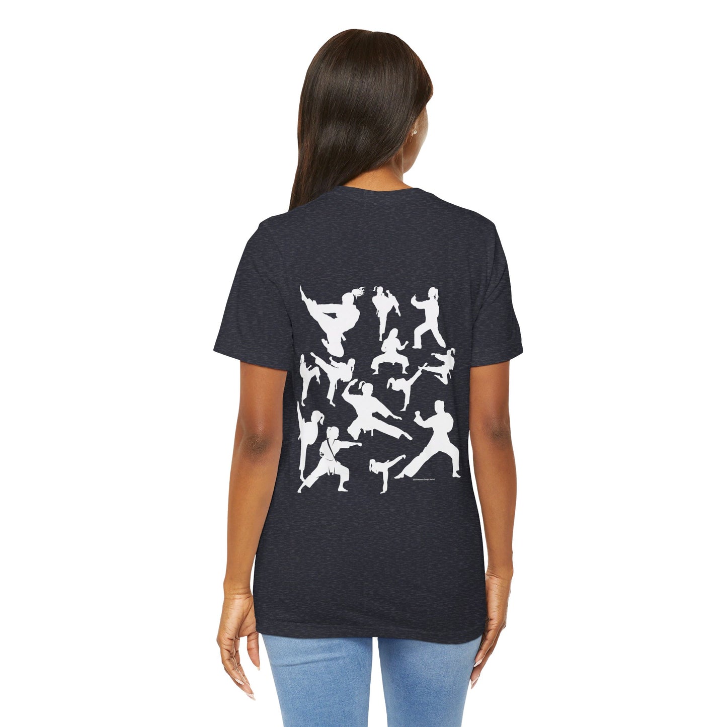 Girls Will Be Girls T-Shirt, Martial Arts Silhouettes Taekwondo, Judo, Karate, Front and Back Designs