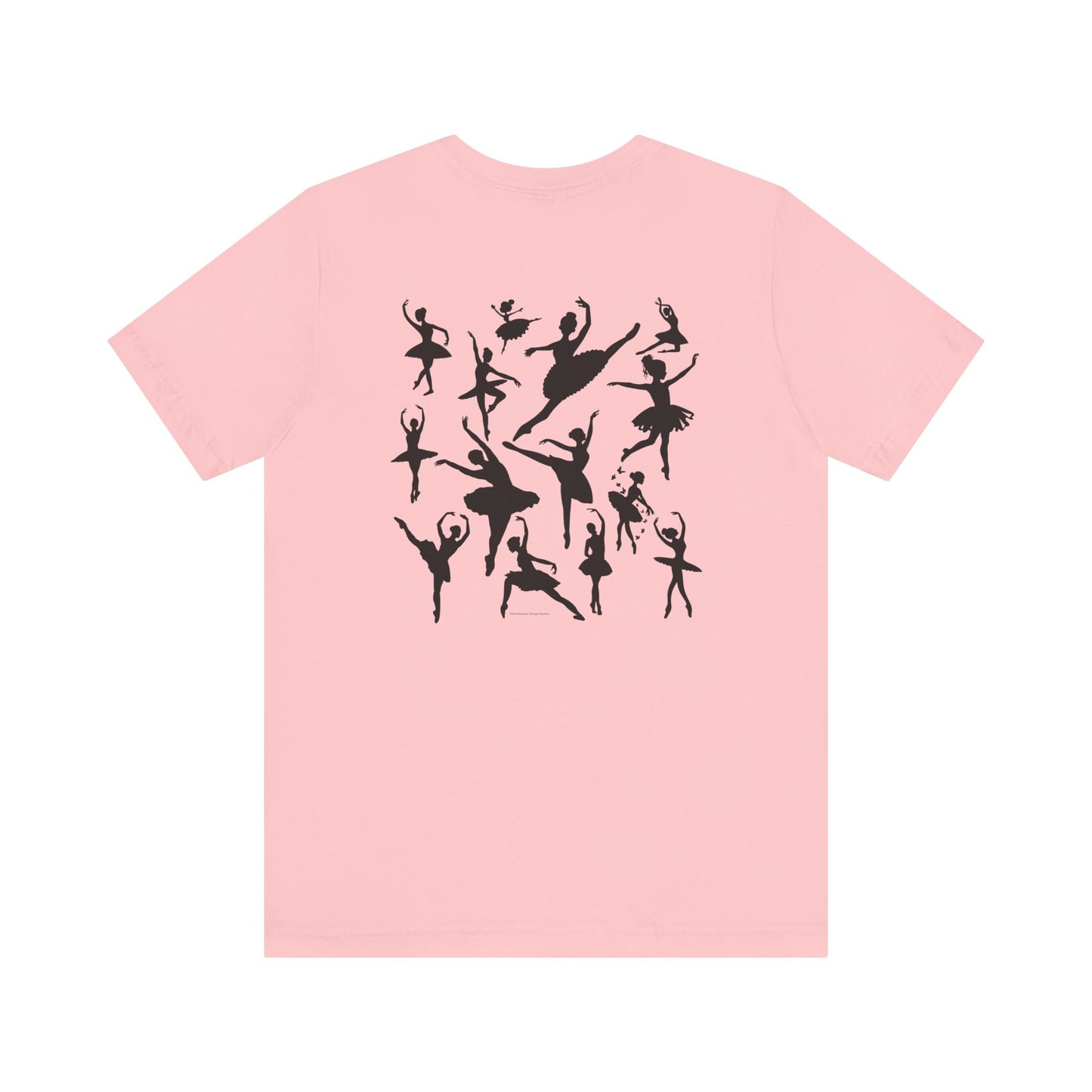 Girls Will Be Girls T-Shirt, Ballerina, Ballet Dancer Silhouettes, Front and Back Design, Light Colored Tees