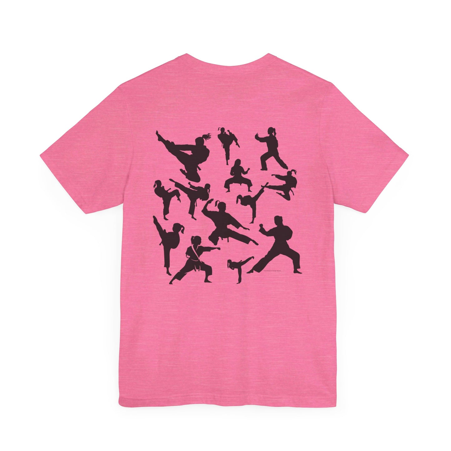 Girls Will Be Girls T-Shirt, Martial Arts Silhouettes Taekwondo, Judo, Karate, Front and Back Designs, Light Colored Tees