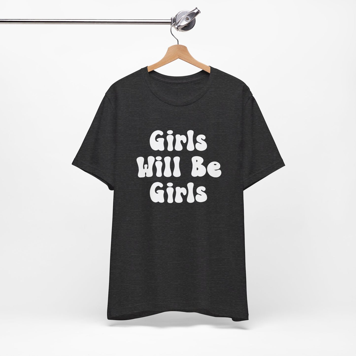 Girls Will Be Girls T-Shirt, Soccer Player Silhouettes Front and Back Designs