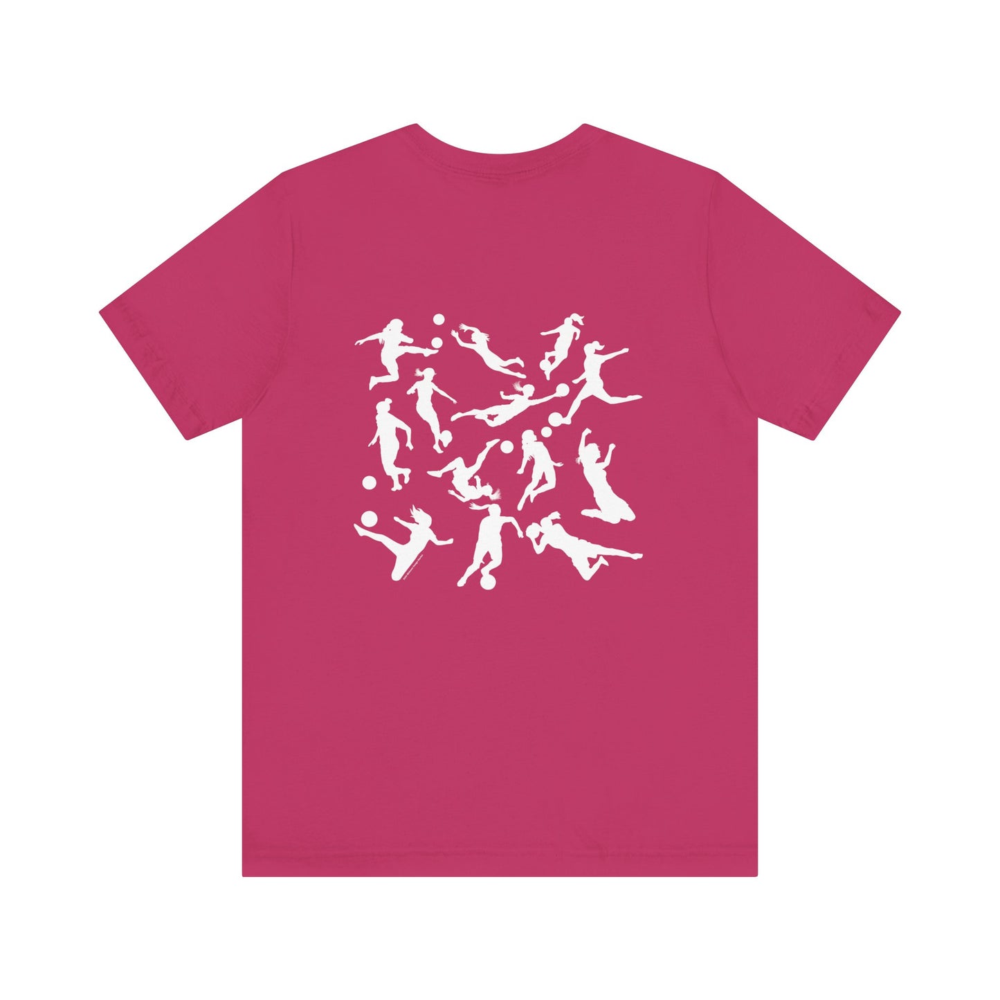 Girls Will Be Girls T-Shirt, Soccer Player Silhouettes Front and Back Designs