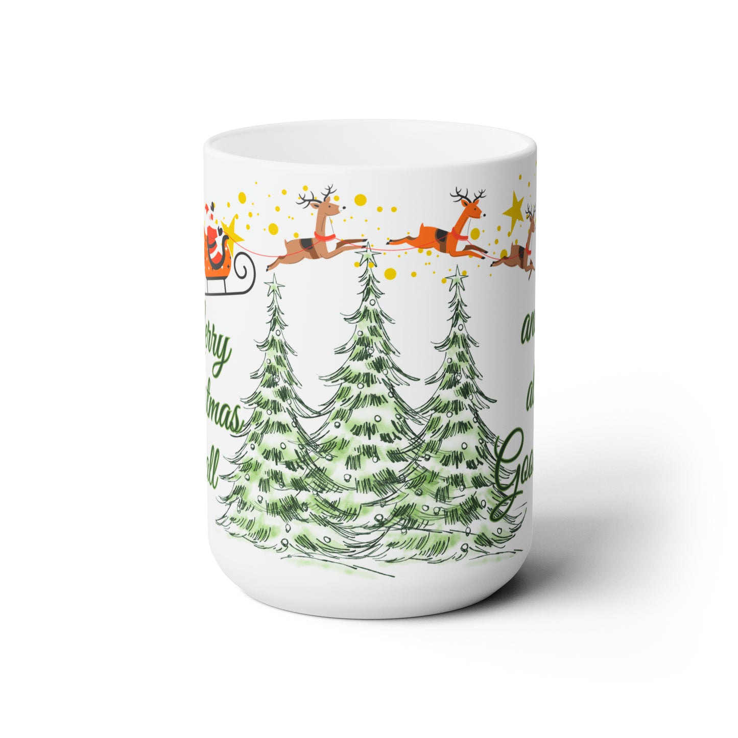 Christmas Ceramic Mug, Merry Christmas to All 15oz