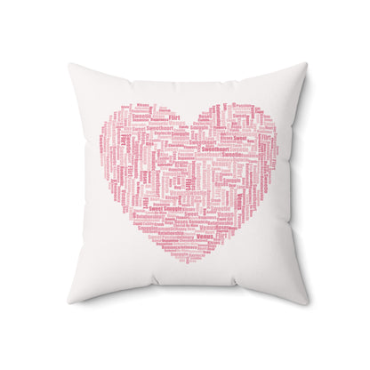 Valentine's Pillow LOVE Subway Art Heart 18"x18"