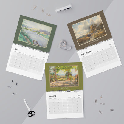 2024 12 Month Wall Calendar- Landscapes of Ladislav Mednyánszky