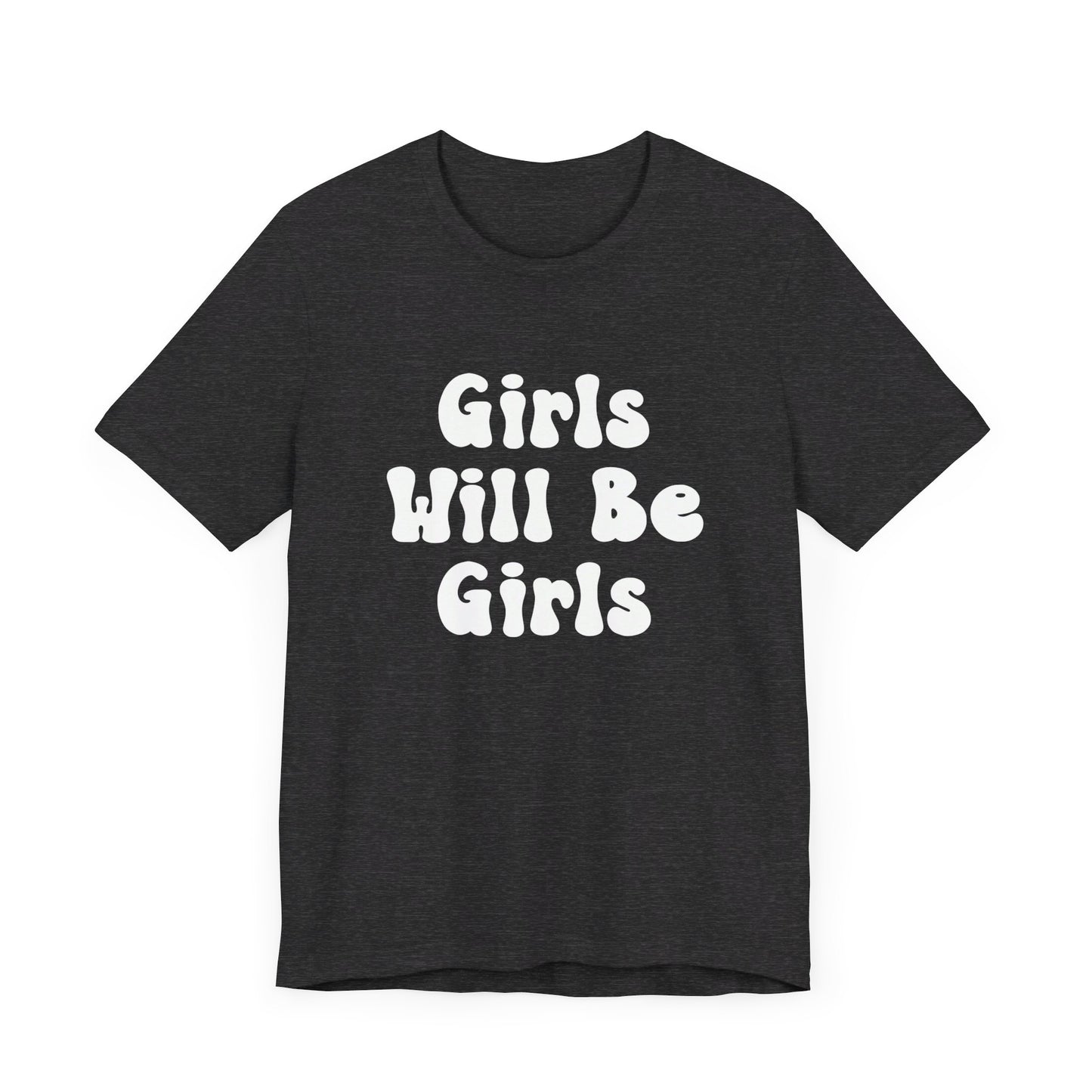 Girls Will Be Girls Girl Power Silhouettes Women's T-Shirt Front and Back Design