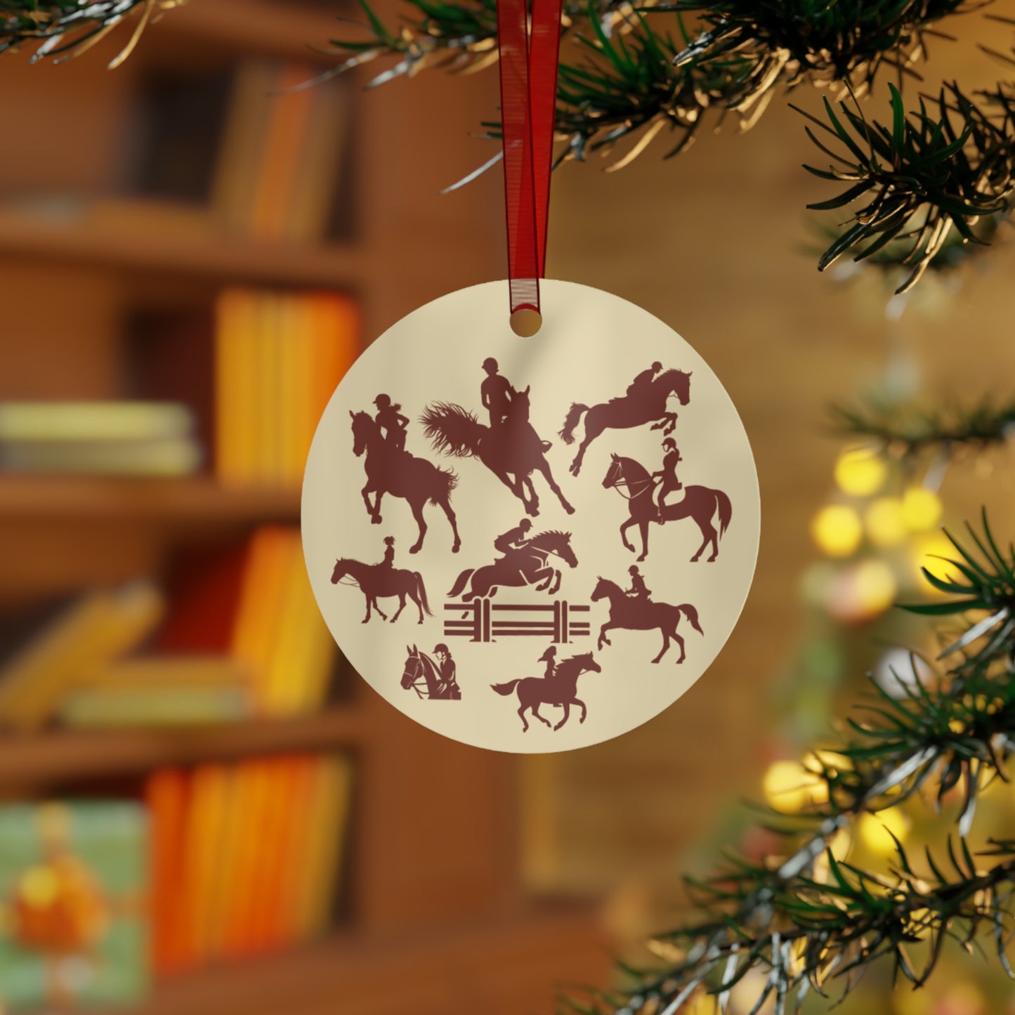 Girls Will Be Girls Equestrian, Horseback Riding, Horses Silhouettes Christmas Ornament