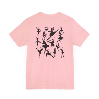 Girls Will Be Girls T-Shirt, Ballerina, Ballet Dancer Silhouettes, Front and Back Design, Light Colored Tees