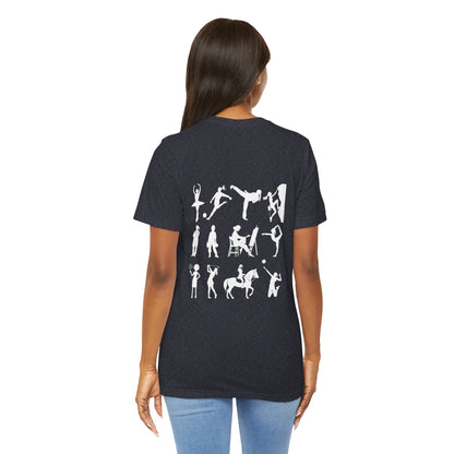 Girls Will Be Girls Girl Power Silhouettes Women's T-Shirt Front and Back Design