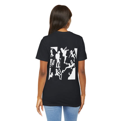 Girls Will Be Girls T-Shirt, Mountain Climber, Rock Climber, Alpinist, Mountaineering Silhouettes Front and Back Designs