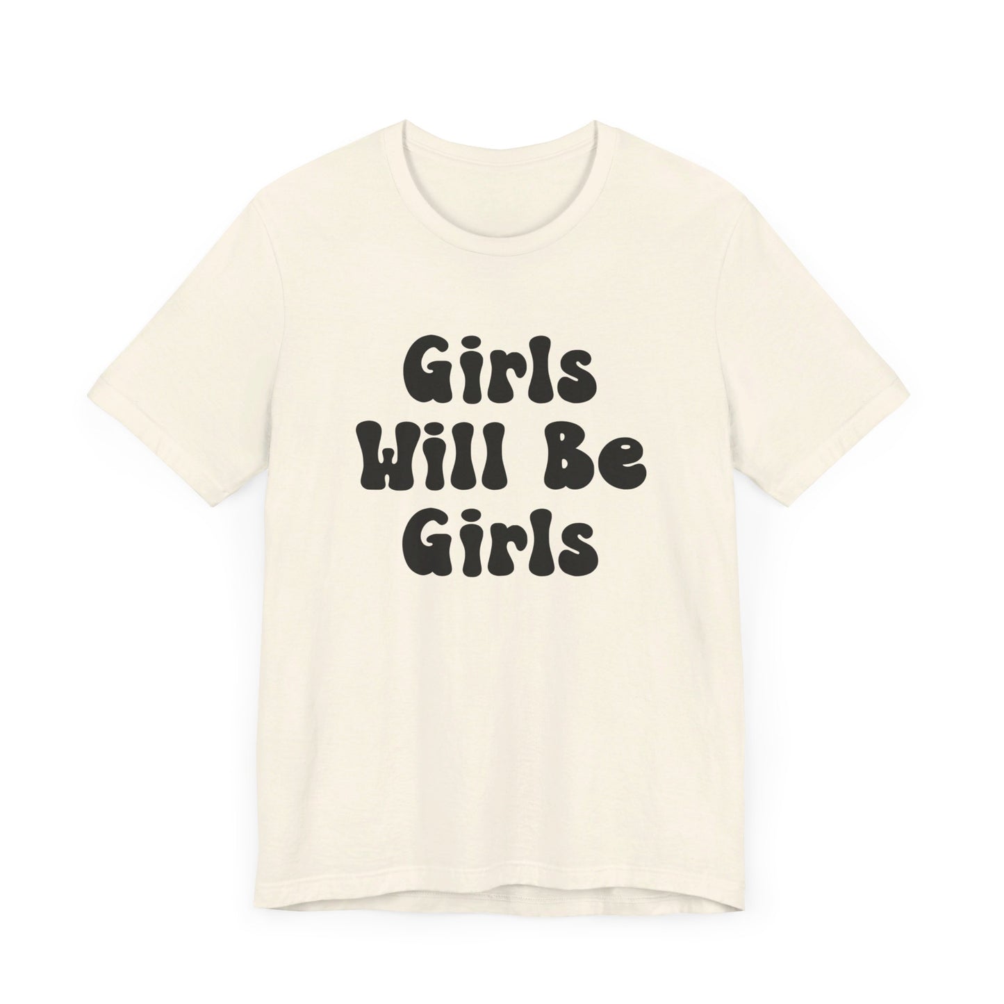 Girls Will Be Girls T-Shirt, Equestrian, Horseback Riding Silhouettes Front and Back Designs, Light Colored Tees