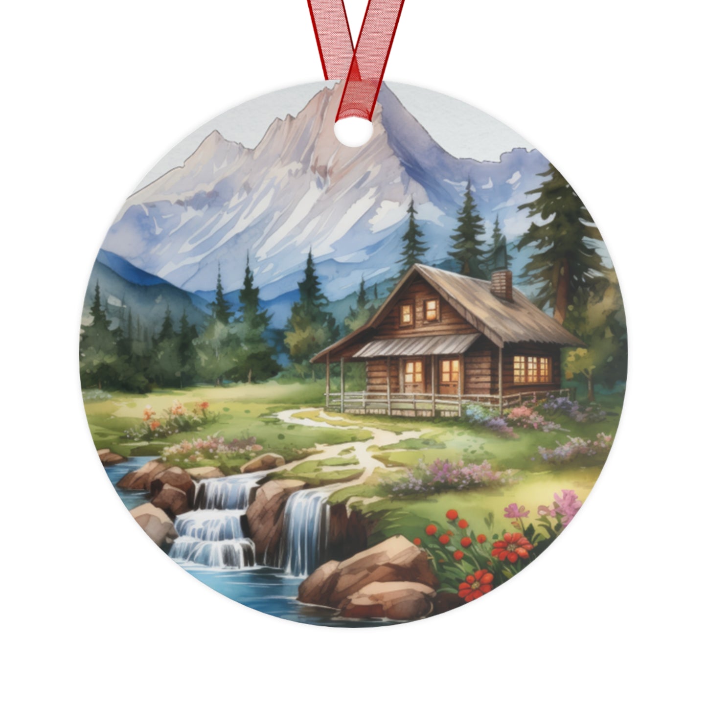 I'm a Size 10 Acre Ranch with a Riverfront Mountain Cabin Christmas Ornament