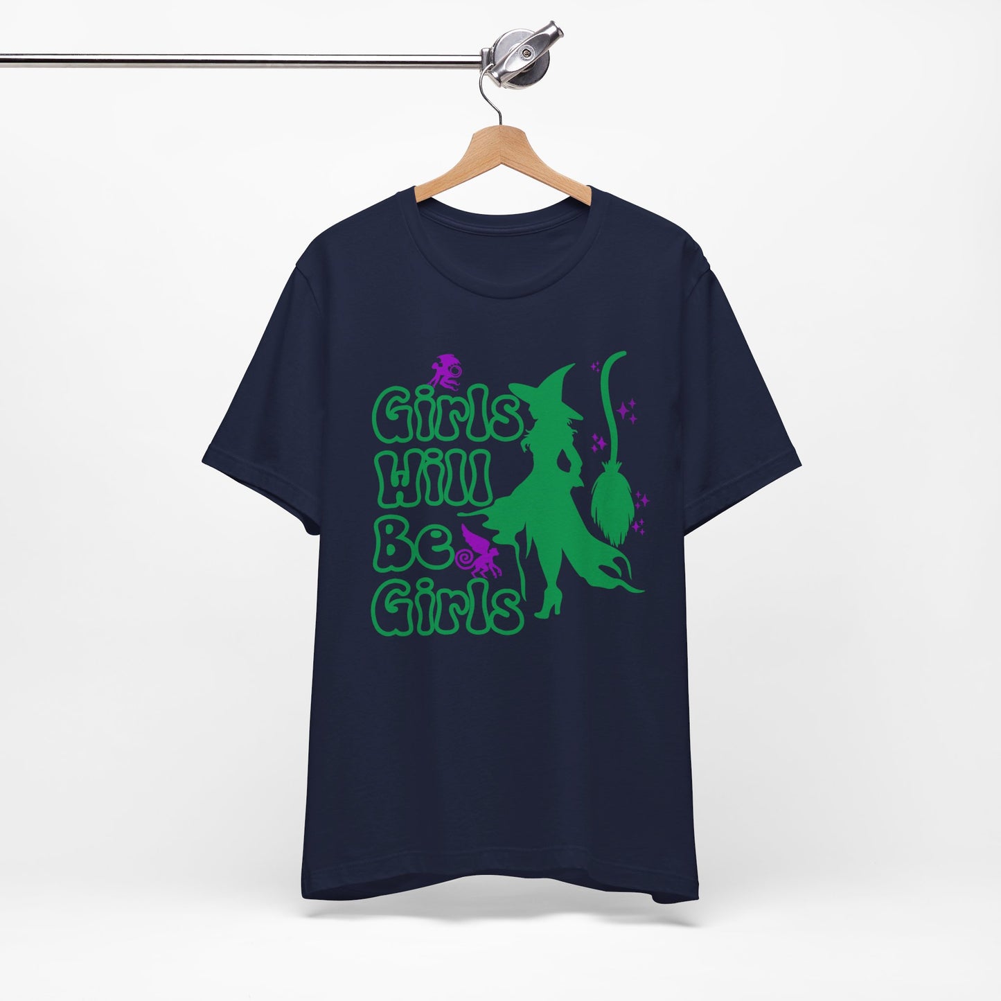 Girls Will Be Girls Wicked Witch with Broomstick T-Shirt, Wizard of Oz, Halloween Witch