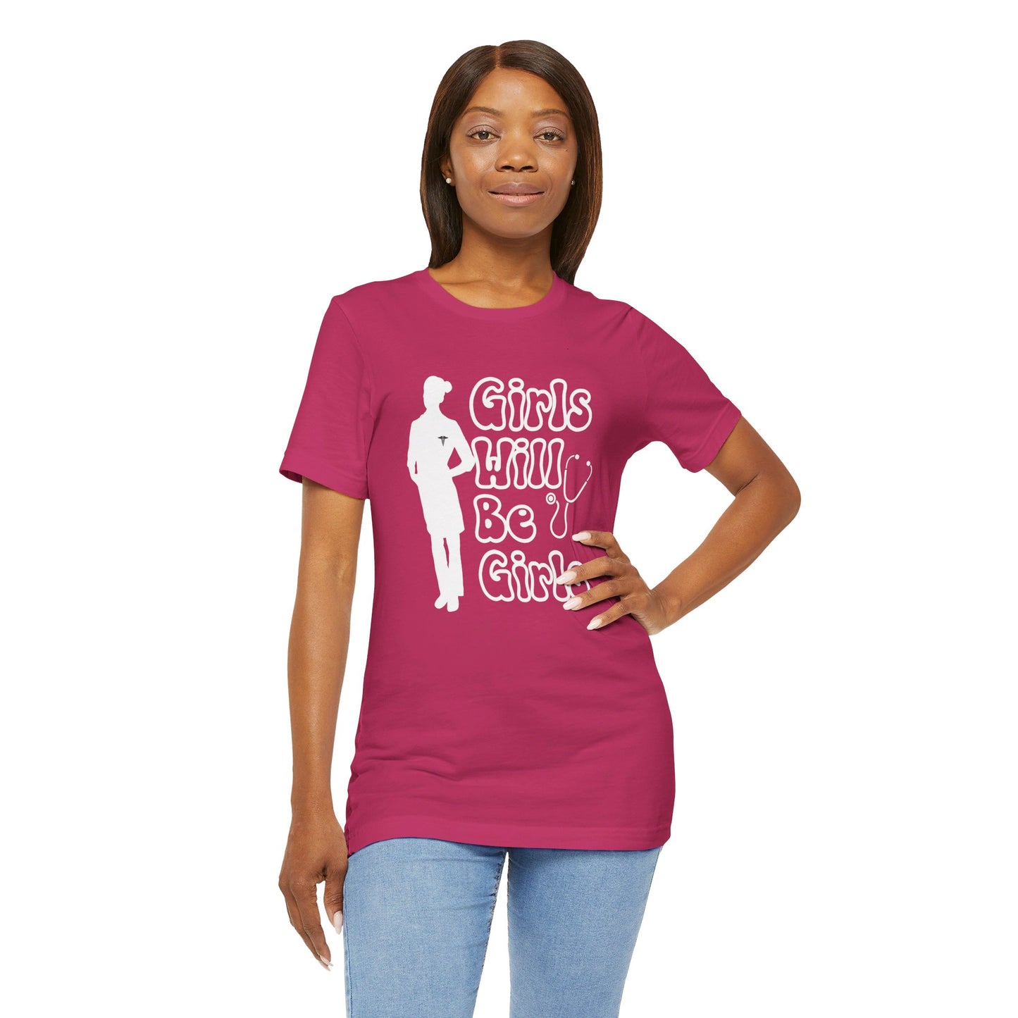 Girls Will Be Girls T-Shirt, Doctor Silhouette