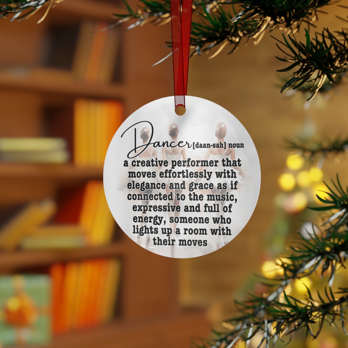 Dancer Definition Christmas Ornament, Double Sided, Ballerinas