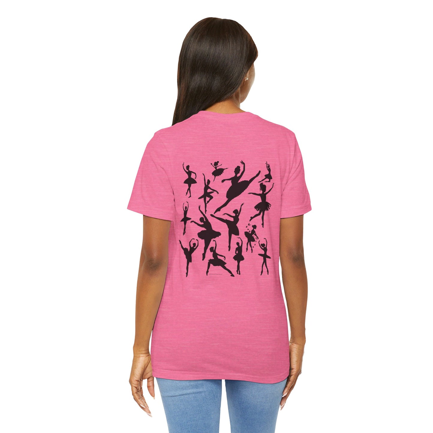 Girls Will Be Girls T-Shirt, Ballerina, Ballet Dancer Silhouettes, Front and Back Design, Light Colored Tees