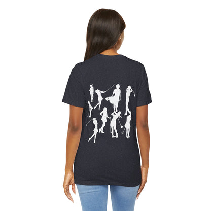 Girls Will Be Girls T-Shirt, Golf, Golfer Silhouettes Front and Back Designs