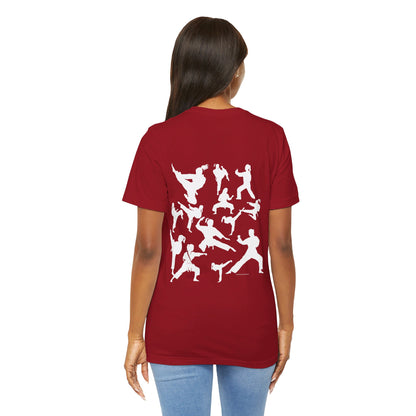 Girls Will Be Girls T-Shirt, Martial Arts Silhouettes Taekwondo, Judo, Karate, Front and Back Designs