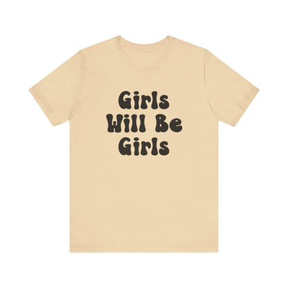 Girls Will Be Girls T-Shirt, Martial Arts Silhouettes Taekwondo, Judo, Karate, Front and Back Designs, Light Colored Tees