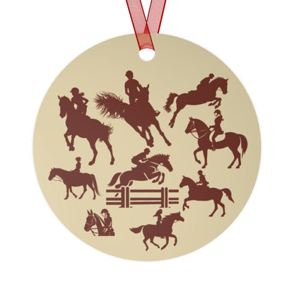 Girls Will Be Girls Equestrian, Horseback Riding, Horses Silhouettes Christmas Ornament