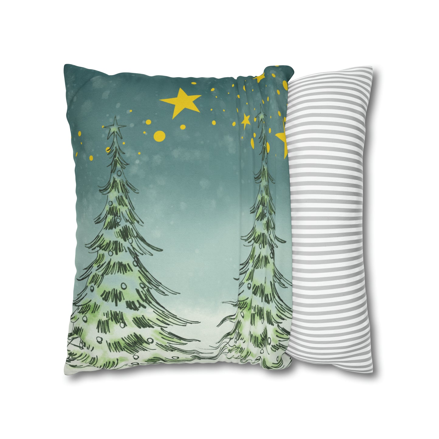 Merry Christmas 18"x18" Square Pillow Case